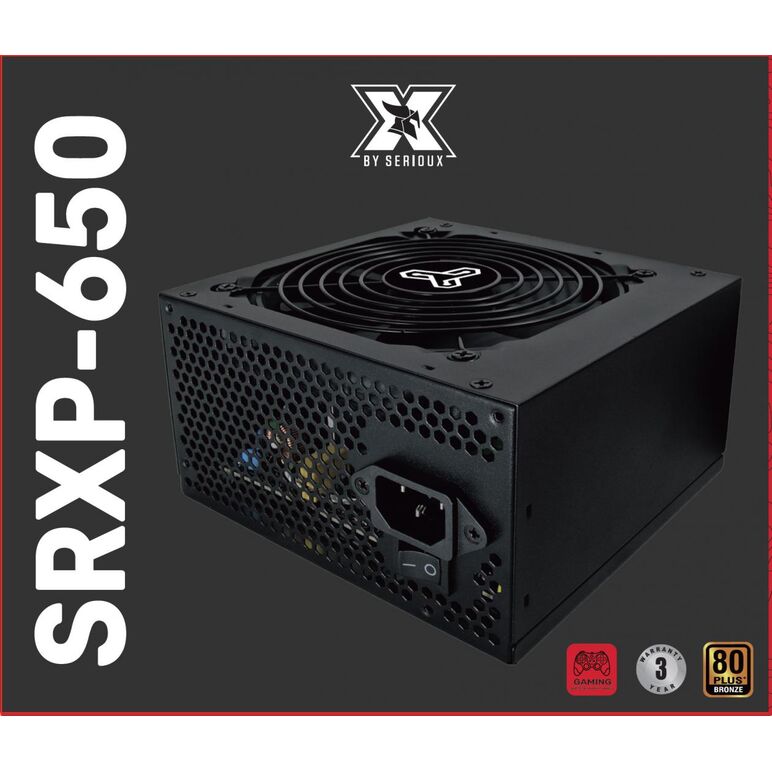 Sursa serioux energy 650w, ventilator 12cm, atx, material metal, cabluri: 20+4-pin, 1x4+4-pin, 2x6+2-pin, negru,  Surse PC | electropc.ro