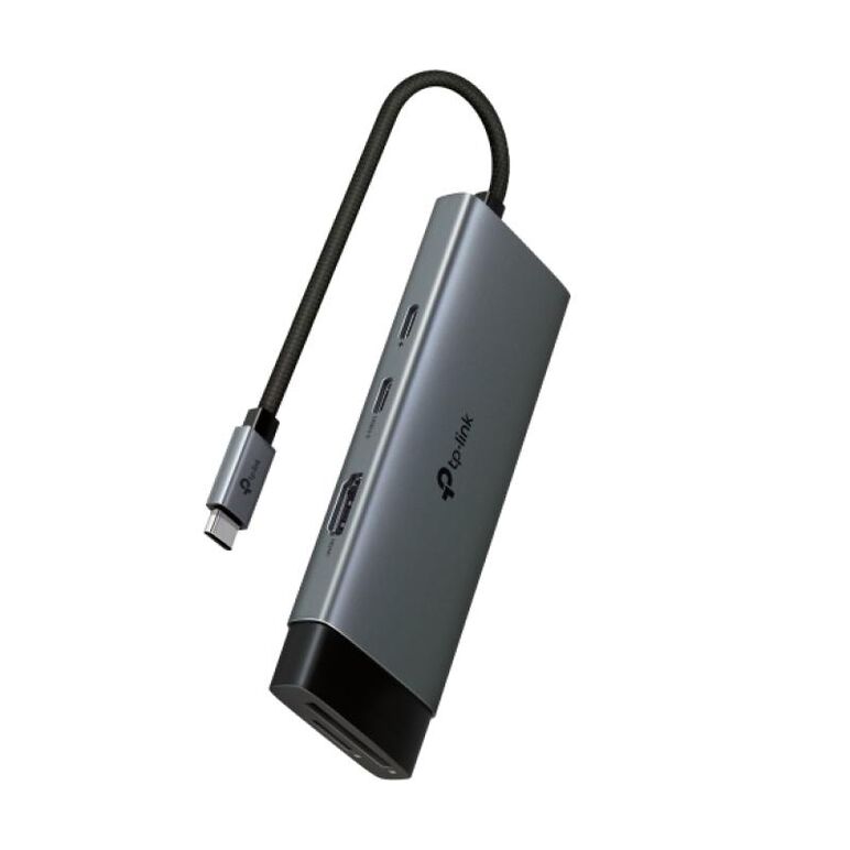 Usb type-c 7-port hub spec: 1 × usb-c connector，1 × hdmi 4k 60hz port，1 × usb-c pd 100w port，1 × sd + 1 × microsd(tf) up to 200mbps port，2 × usb-a 3.0 ports，1 × usb-c 3.0 port feature: plug and play, self-storage for connector, fast heat dissipation, flex,  Hub-uri USB | electropc.ro