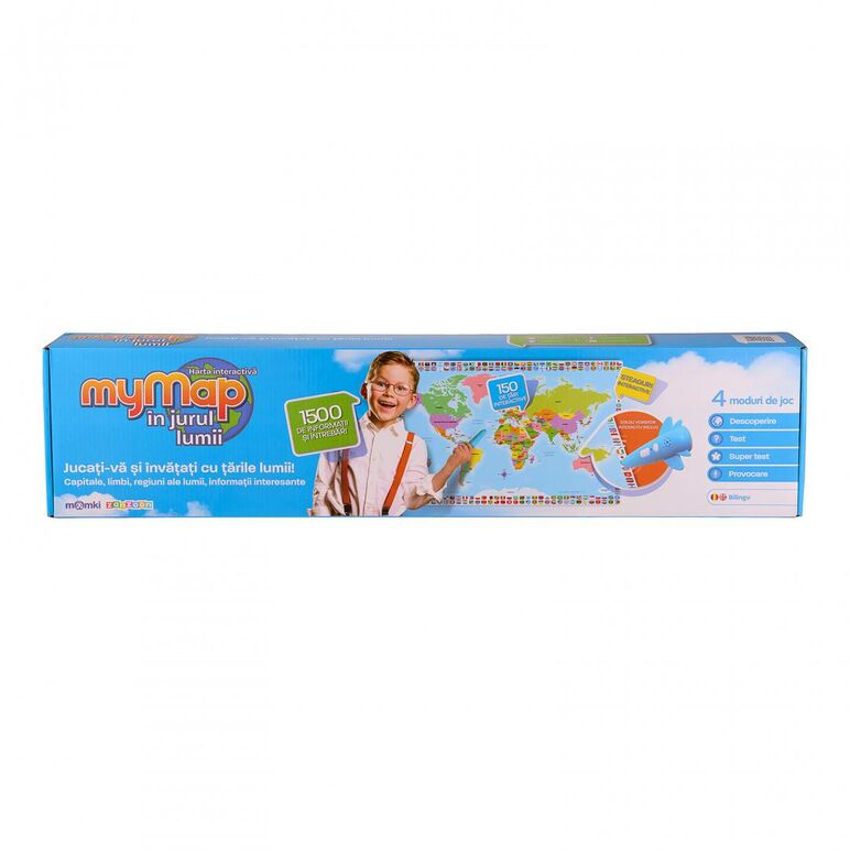 Harta lumii bilingva, ro/en cu creion interactiv, momki,  Jocuri educative | electropc.ro