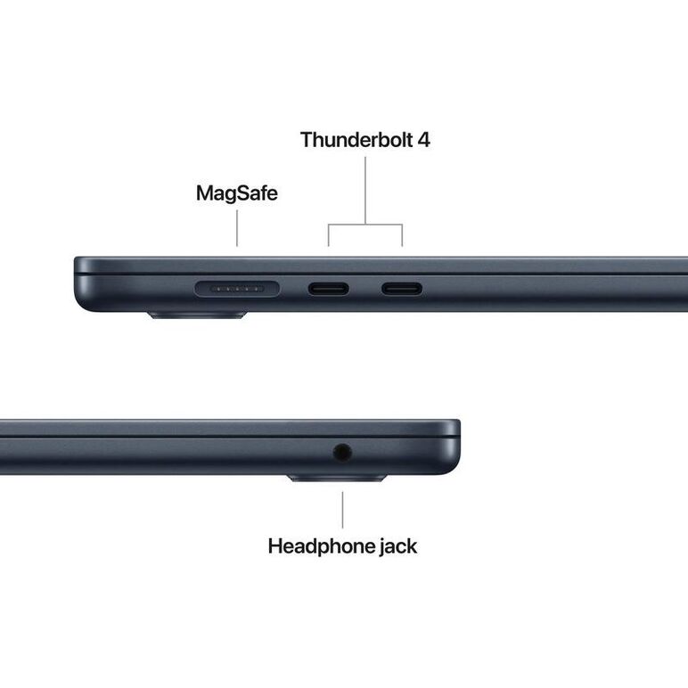 Macbook air 15.3" retina/apple m4 (cpu 10- core, gpu 10- core, neural engine 16- core)/32gb/1tb - midnight - int kb (2025),  Laptopuri | electropc.ro