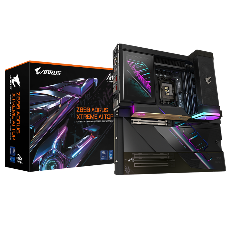 Placa de baza gigabyte z890 aorus xtreme ai top lga 1851, 4x ddr5, 3x intel thnderbolt, 2x pcie 5.0 x16 1x pcie 4.0 x16, 4x m.2, 4x sata 6gb/s, e-atx,  Placi de baza | electropc.ro