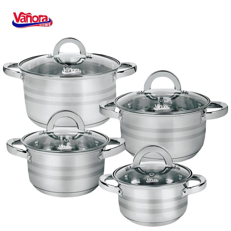 Set gatit din inox 8 piese, medina, vanora home,  Seturi de gatit | electropc.ro