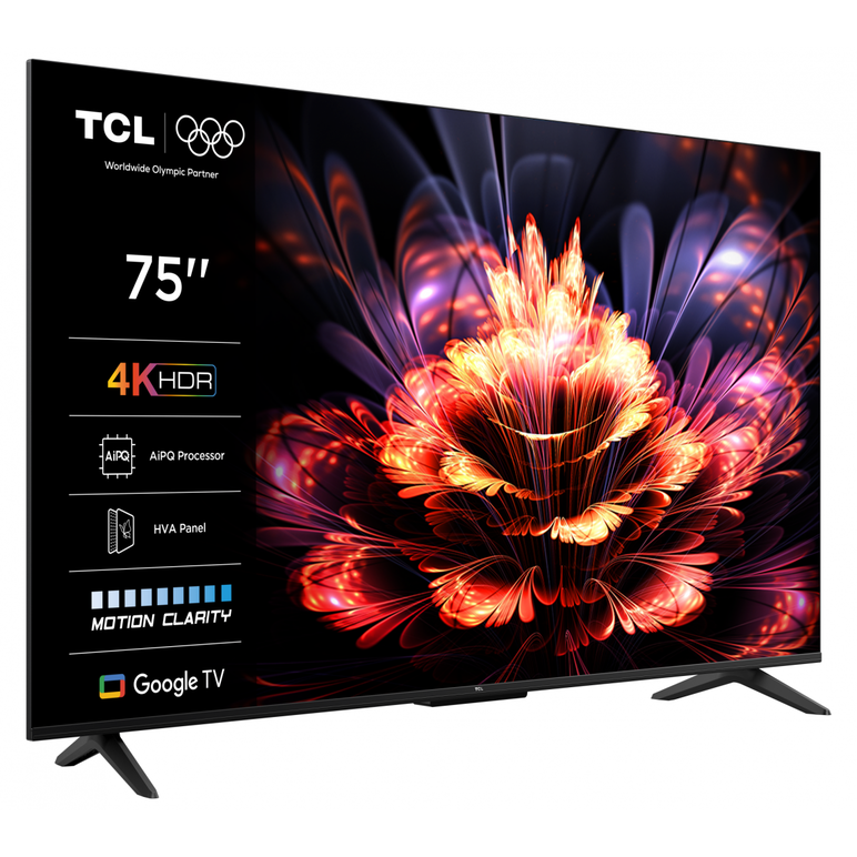 Televizor tcl led 75v6c, 189 cm, smart google tv, 4k ultra hd, (model 2025),  Televizoare | electropc.ro