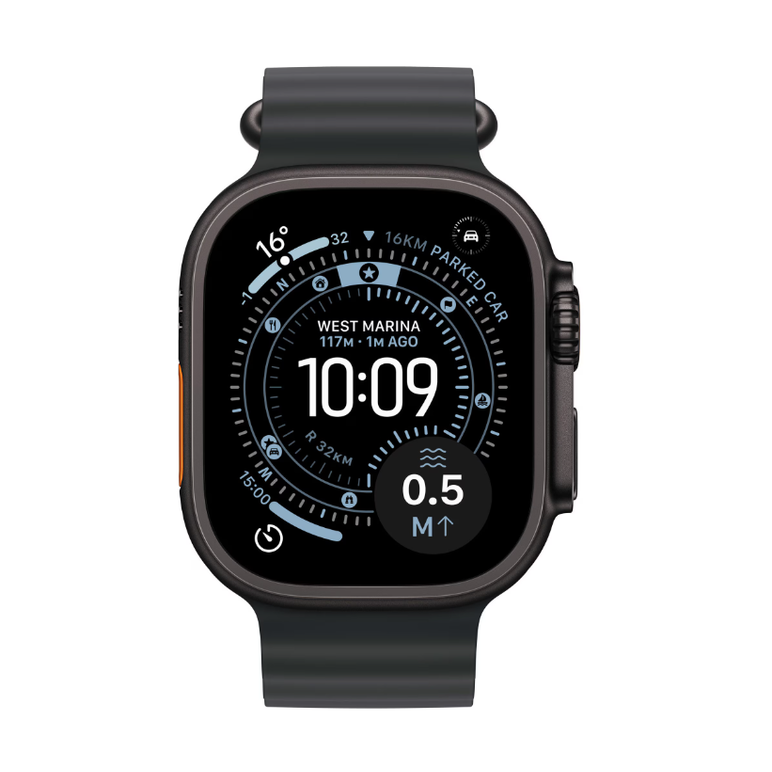 Apple watch ultra 3 gps + cellular 49mm black titanium case with black ocean band,  SmartWatch-uri | electropc.ro