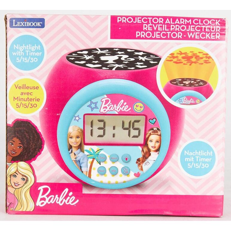 Ceas desteptator cu proiector, barbie,  Ceasuri decorative | electropc.ro