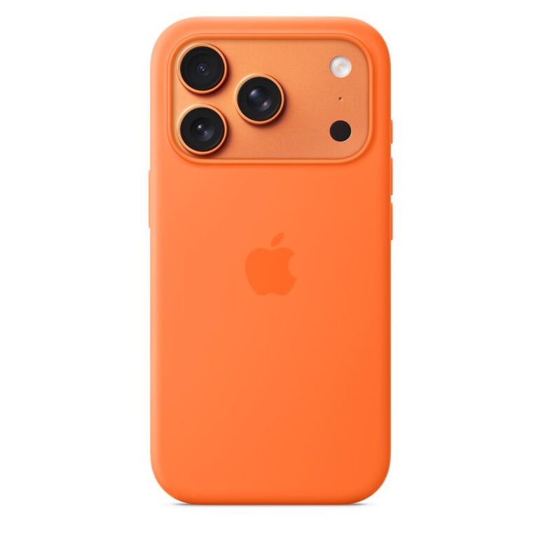 Iphone 17 pro silicone case with magsafe – orange,  Accesorii | electropc.ro