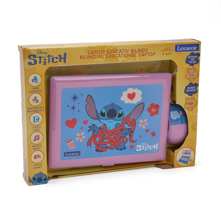 Laptop educational bilingv en/ro, stitch,  Jocuri educative | electropc.ro