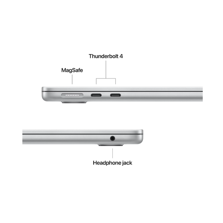 Macbook air 13.6" retina/apple m4 (cpu 10-core, gpu 8-core, neural engine 16-core)/16gb/256gb - silver - int kb (2025) 30w usb‑c,  Laptopuri | electropc.ro