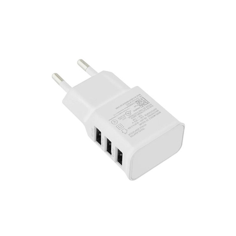 Network charger  lamtech, 2.1a, 3xusb, white,  Incarcatoare telefoane | electropc.ro