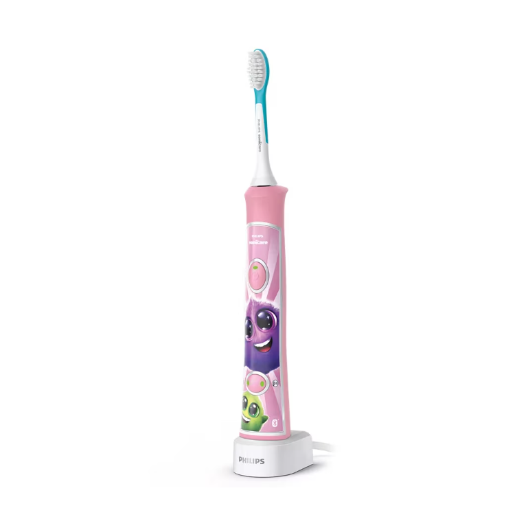 Periuta de dinti electrica pentru copii philips sonicare for kids hx6352/42, 62.000 miscari/min, 2 programe, 2 capete roz, l x a x i  (mm) 64x111x220,  Periute electrice de dinti | electropc.ro