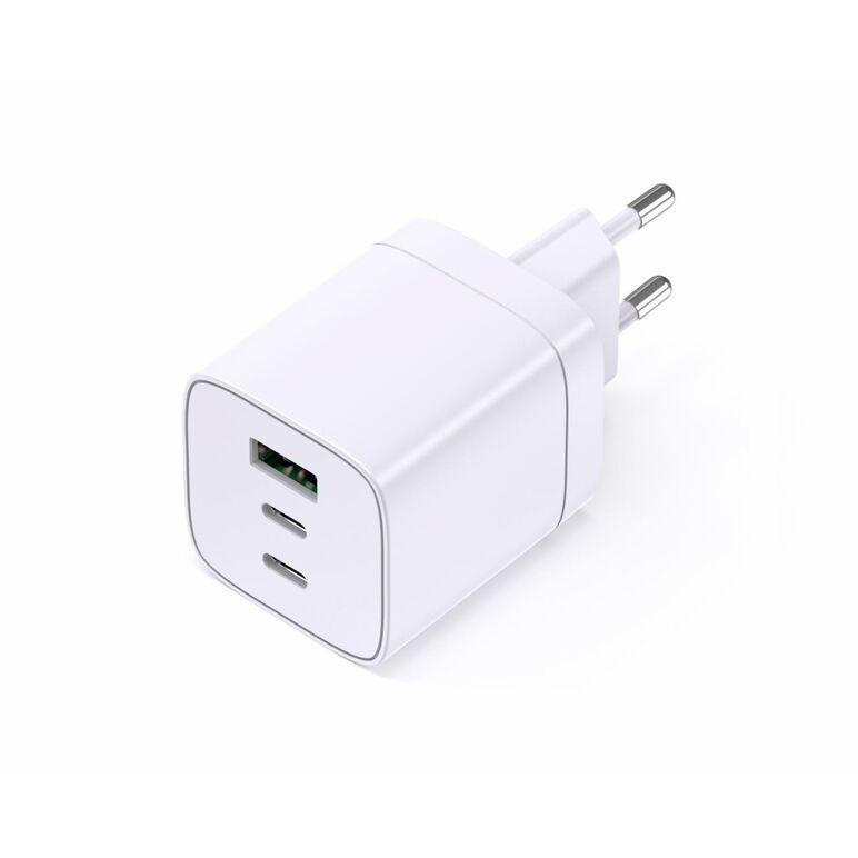 Incarcator cu usb-c-2+usb-a 65w  •alimentator/incarcator cu usb •ieșire usb-c: c1 și c2: 5v/3a, 9v/3a, 12v/3a, 15v/3a, 20v/3,25a (65w) pps: 5-11v/5a (55w) a1: 5v/4,5a, 9v/3a, 12v/2,5a, 20v/1,5a(30w) c1+c2: 45w+20w (max. 65w) c1+a1: 45w+18w (max. 63w ) c2+,  Incarcatoare telefoane | electropc.ro
