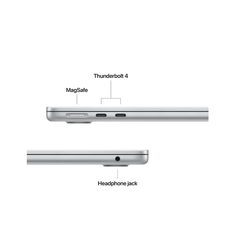 Macbook air 13.6" retina/apple m4 (cpu 10-core, gpu 10-core, neural engine 16-core)/24gb/512gb - silver - int kb (2025),  Laptopuri | electropc.ro
