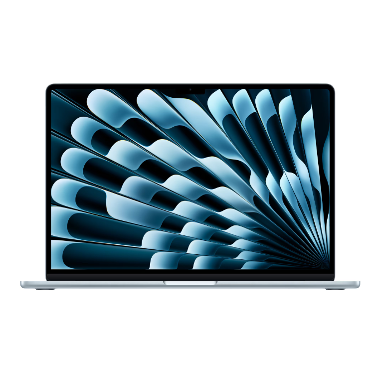 Macbook air 15.3" retina/apple m4 (cpu 10- core, gpu 10- core, neural engine 16- core)/16gb/256gb - sky blue - int kb (2025),  Laptopuri | electropc.ro