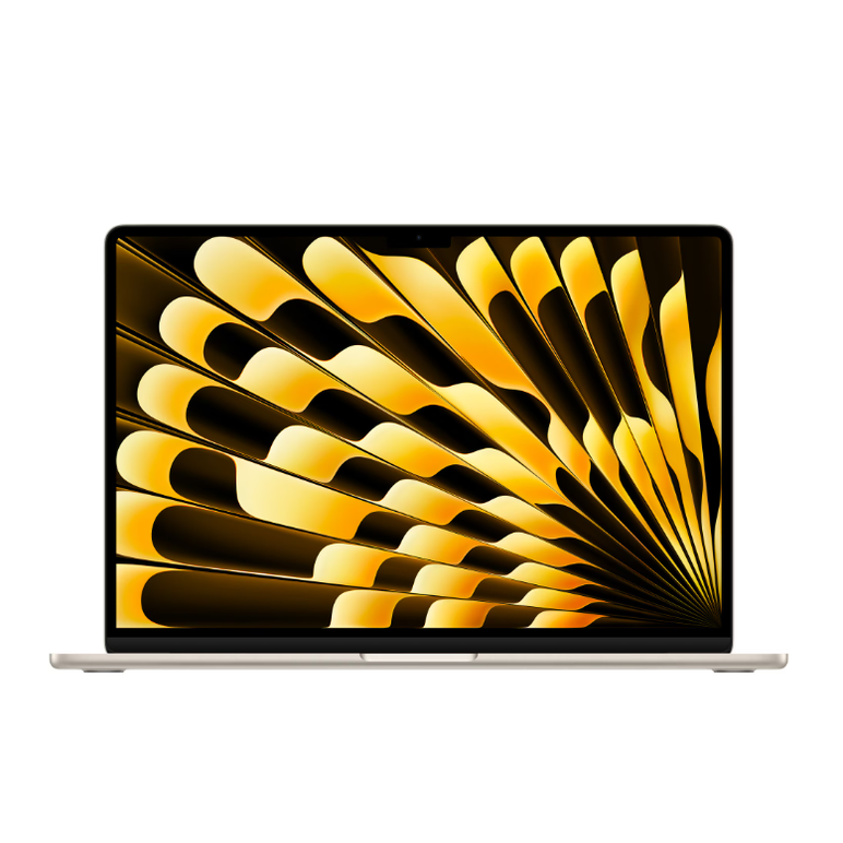 Macbook air 15.3" retina/apple m4 (cpu 10- core, gpu 10- core, neural engine 16- core)/16gb/256gb - starlight - int kb (2025),  Laptopuri | electropc.ro