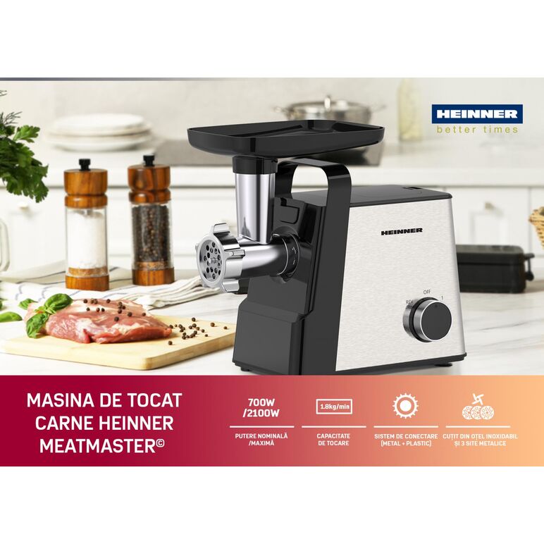 Masina de tocat heinner meatmaster hmg-2100ss3,  Masini de tocat | electropc.ro