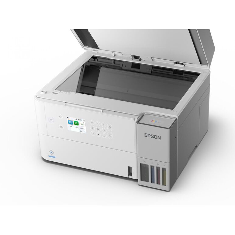 Multifunctional inkjet color epson ecotank ciss l6376, culoare alb, dimensiune a4 (printare,copiere, scanare), printare borderless, viteza 35ppm alb-negru, 23ppm color, rezolutie 4800x1200 dpi, alimentare hartie 250 coli,adf 30 coli, duplex automat ,scann,  Multifunctionale Inkjet | electropc.ro