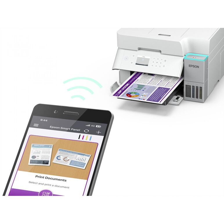 Multifunctional inkjet color epson ecotank ciss l6376, culoare alb, dimensiune a4 (printare,copiere, scanare), printare borderless, viteza 35ppm alb-negru, 23ppm color, rezolutie 4800x1200 dpi, alimentare hartie 250 coli,adf 30 coli, duplex automat ,scann,  Multifunctionale Inkjet | electropc.ro