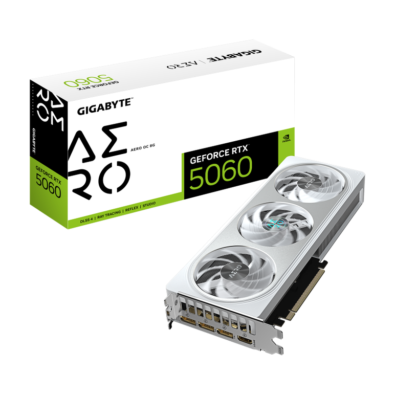 Placa video gigabyte geforce rtx 5060 aero oc 8gb gddr7 128 bit, pcie 5.0, 3x dp 1x hdmi,  Placi video | electropc.ro