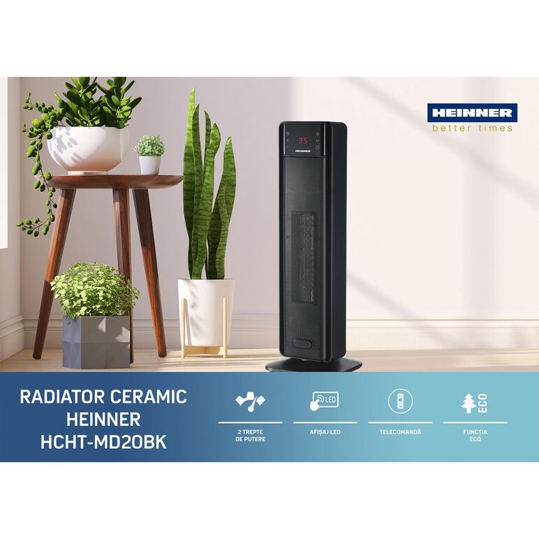 Radiator ceramic heinner hcht-md20bk,  Aeroterme & radiatoare | electropc.ro