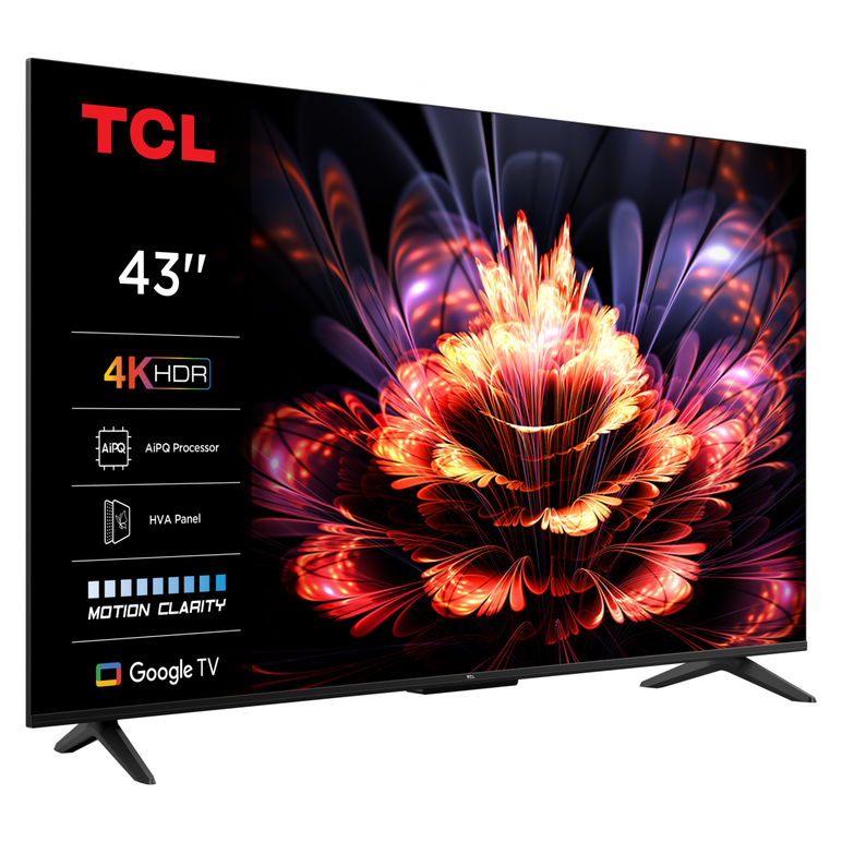 Televizor tcl led 43v6c, 108 cm, smart google tv, 4k ultra hd, (model 2025),  Televizoare | electropc.ro