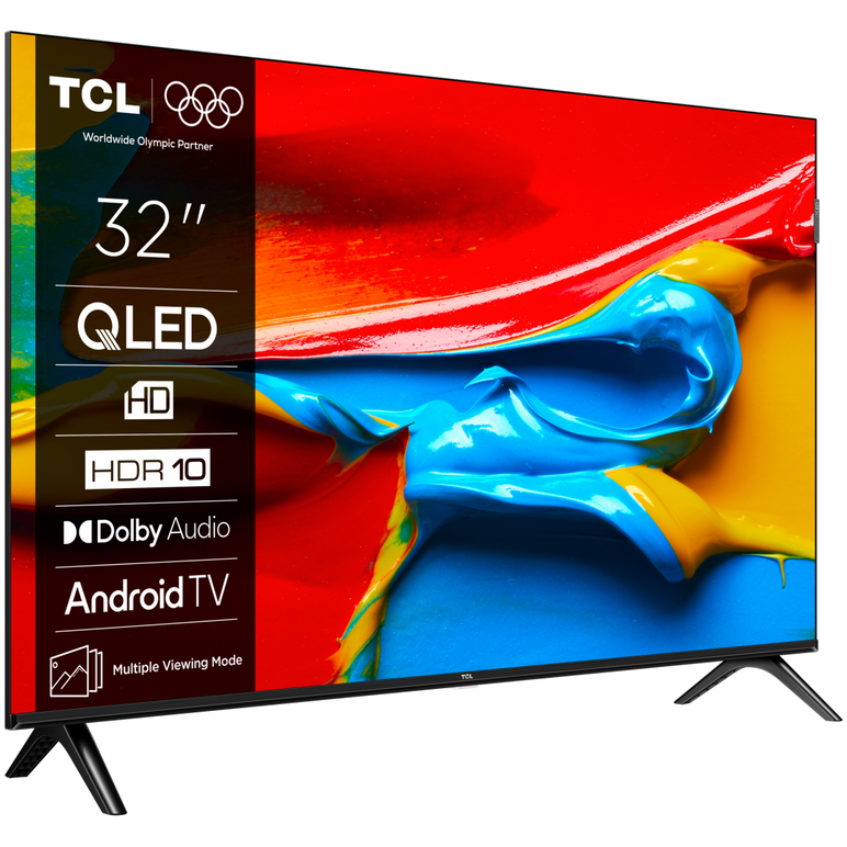 Televizor tcl qled 32v4c, 80 cm, smart google tv, hd, (model 2025),  Televizoare | electropc.ro