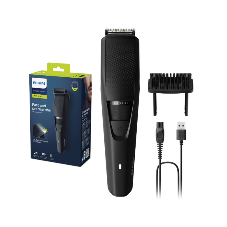 Aparat de tuns barba philips seria 3000 bt3234/15,  lame din otel inoxidabil cu ascutire automata, 0.5-10mm, utilizare fara fir, 60 min, negru, l x a x i (mm) 71x142x225,  Aparate de tuns | electropc.ro
