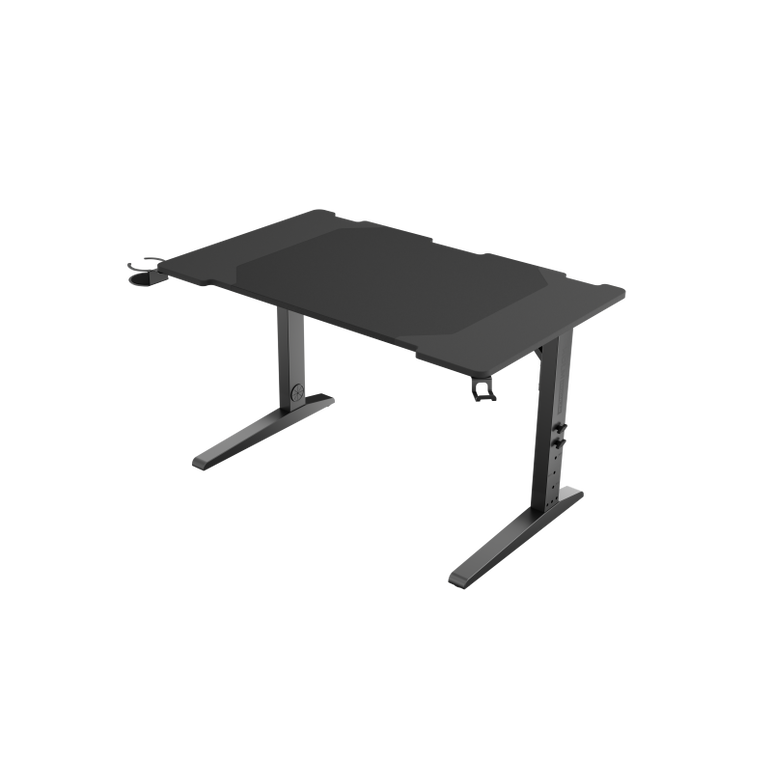 Birou gaming genesis holm modular 120, material metal mdf, reglabil pe inaltime 70 - 90 cm, iluminare rgb, management cabluri, negru,  Birouri gaming | electropc.ro