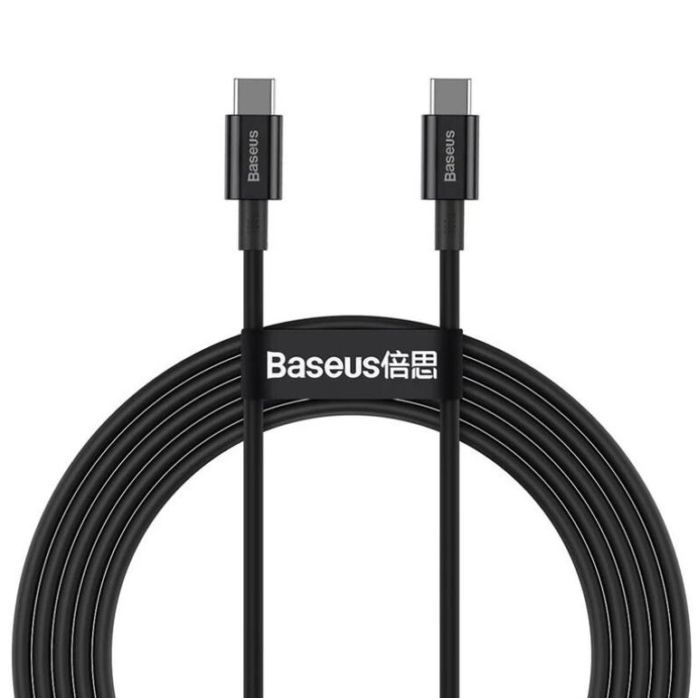 Cablu baseus superior catys-c01 2m, negr,  Cabluri periferice | electropc.ro