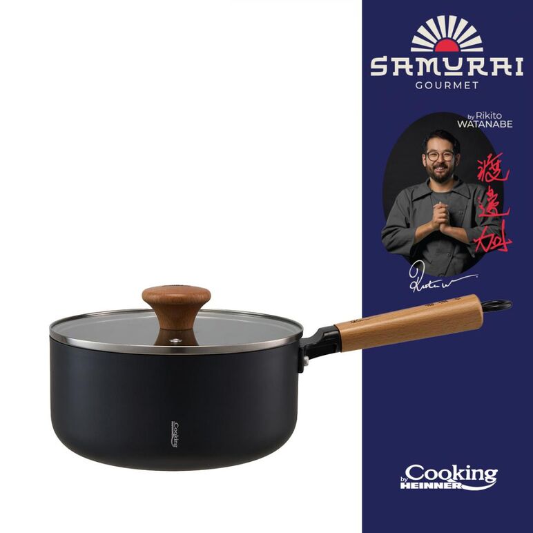 Caserola aluminiu + capac 20x9.5 cm, 2.7l, rikito watanabe, cooking by heinner,  Tavi copt | electropc.ro