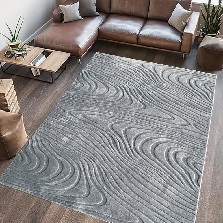 Covor, model in relief,wave, 160x230 gri,  Covoare | electropc.ro