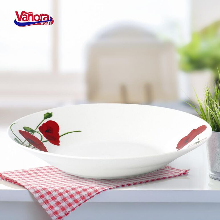 Farfurie adanca portelan 20 cm, reya, vanora home,  Farfurii & Boluri de Servire | electropc.ro
