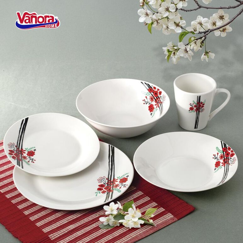 Farfurie intinsa portelan 23 cm, reya, vanora home,  Farfurii & Boluri de Servire | electropc.ro