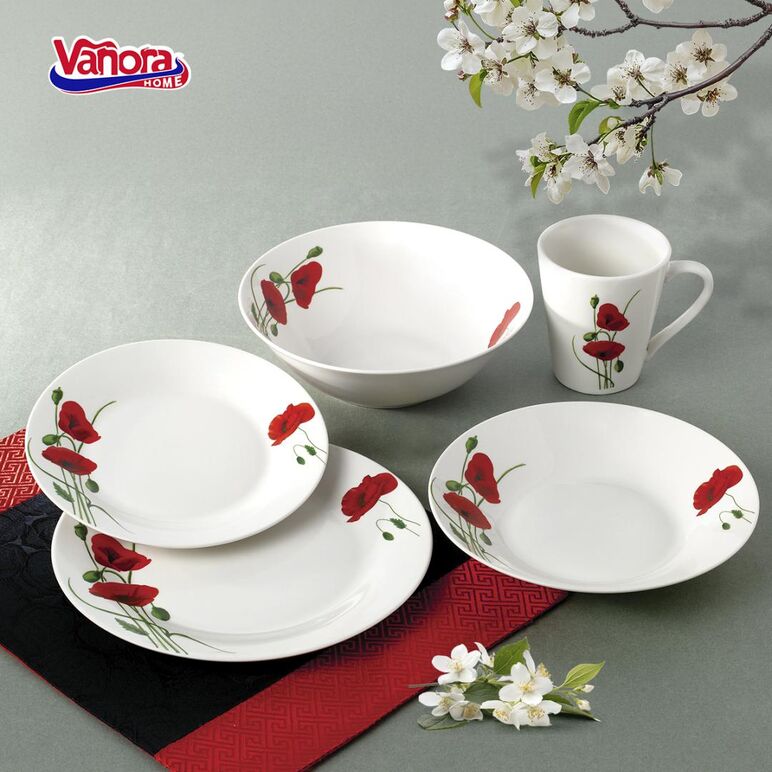 Farfurie intinsa portelan 23 cm, reya, vanora home,  Farfurii & Boluri de Servire | electropc.ro