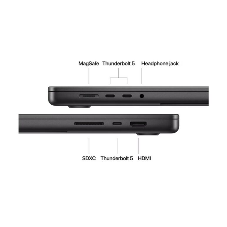 Macbook pro 16.2"/apple m4 max (cpu 16-core, gpu 40-core, neural engine 16-core)/64gb/1tb - space black - int kb,  Laptopuri | electropc.ro
