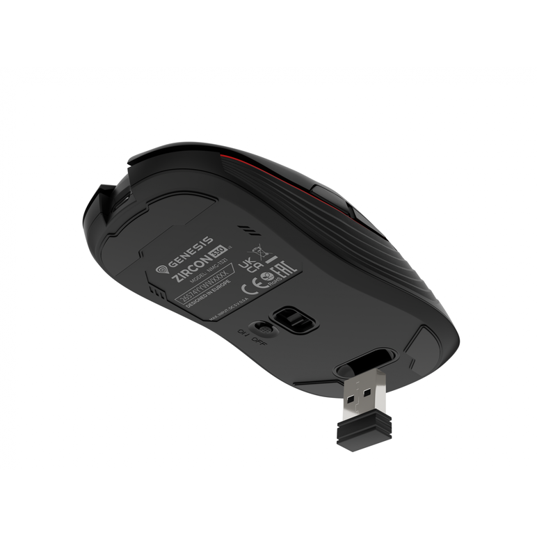 Mouse gaming wireless gensesis zircon 330, interfata usb, 3600 dpi, 7 butoane, iluminare rgb, negru,  Mouse | electropc.ro