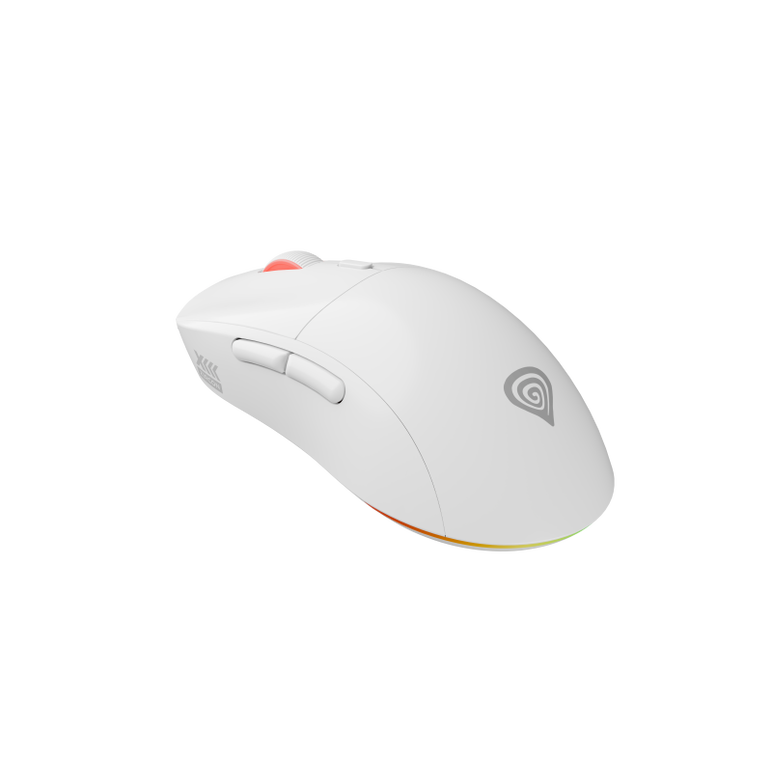Mouse gaming wireless gensesis zircon xiii, senzor optic pixart paw3395, interfata usb, rezolutie maxima 26000 dpi, numar butoane 7, switch mecanic huano silent, kailh 4.0, kailh 8.0, iluminare rgb, alb,  Mouse | electropc.ro