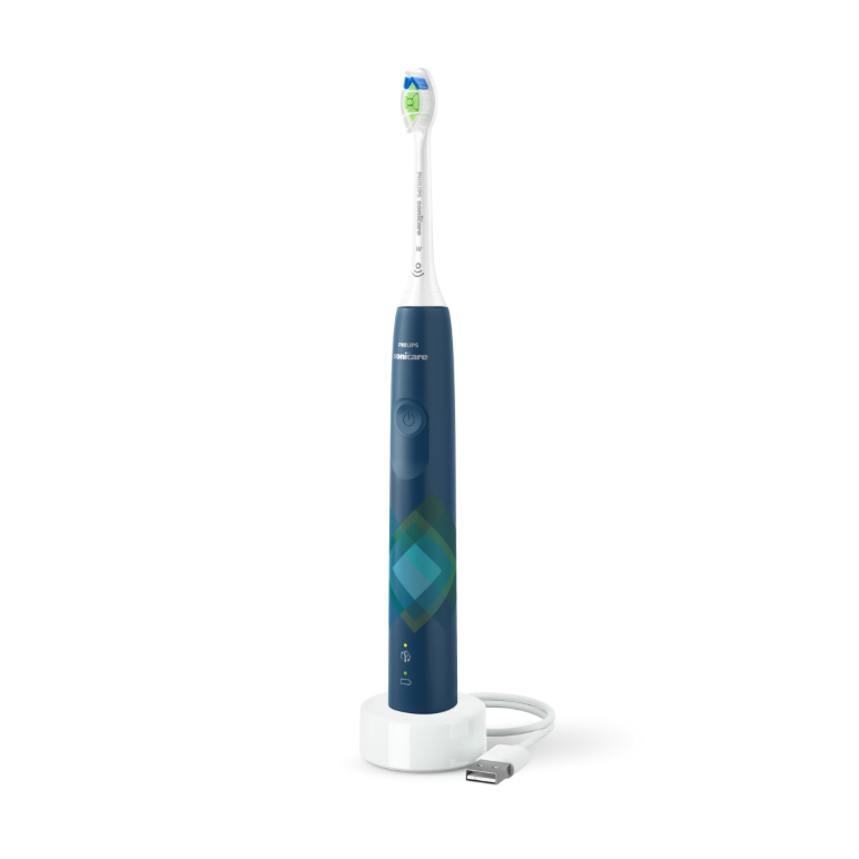 Periuta de dinti sonica electrica philips sonicare seria 4100 hx3689/42, 31000 miscari/minut, 1 mod de curatare, 2 intensitati, senzor presiune, functii brushsync & smarttimer, 1 cap de periere, malibu,  Periute electrice de dinti | electropc.ro