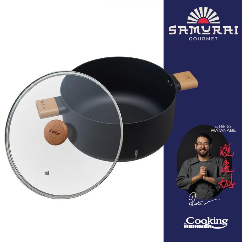 Semioala aluminiu + capac 24x12.5 cm, 5.3 l, rikito watanabe, cooking by heinner,  Tavi copt | electropc.ro