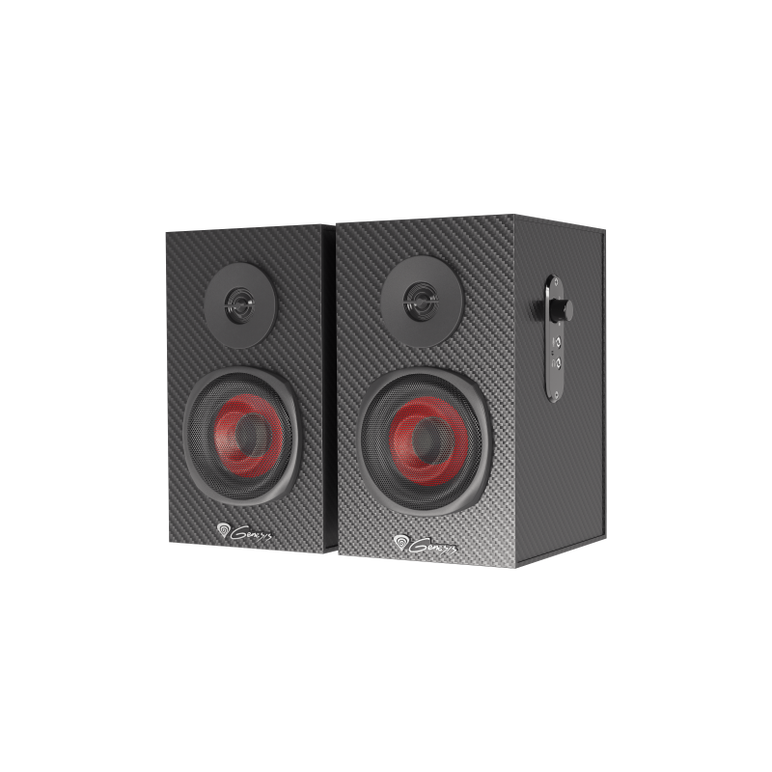 Sistem audio genesis helium 200 2.0, interfata mini jack 3.5 mm, putere maxima rms 20 w, diametru difuzoare 76,2 mm, negru,  Sisteme audio | electropc.ro