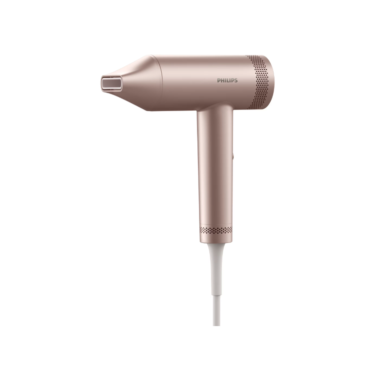 Uscator de par philips cu thermoshield advanced seria 8000  bhd837/10, 1400w, 3 viteze, 4 trepte, temperatura, tehnologie thermoshield advanced, roz, l x a x i (mm) 130x169x301,  Uscatoare de par | electropc.ro