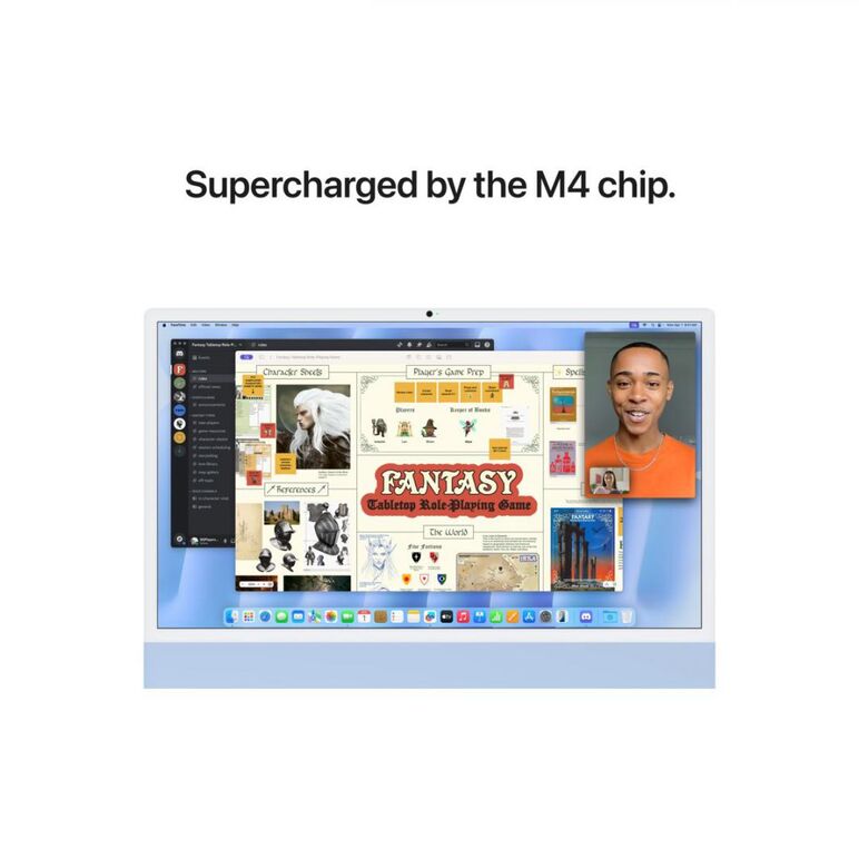 Apple imac 24" retina 4.5k/ apple m4 (cpu 8-core, gpu 8-core, neural engine 16-core)/16gb/256gb - blue - int kb (2024),  All in one PC | electropc.ro