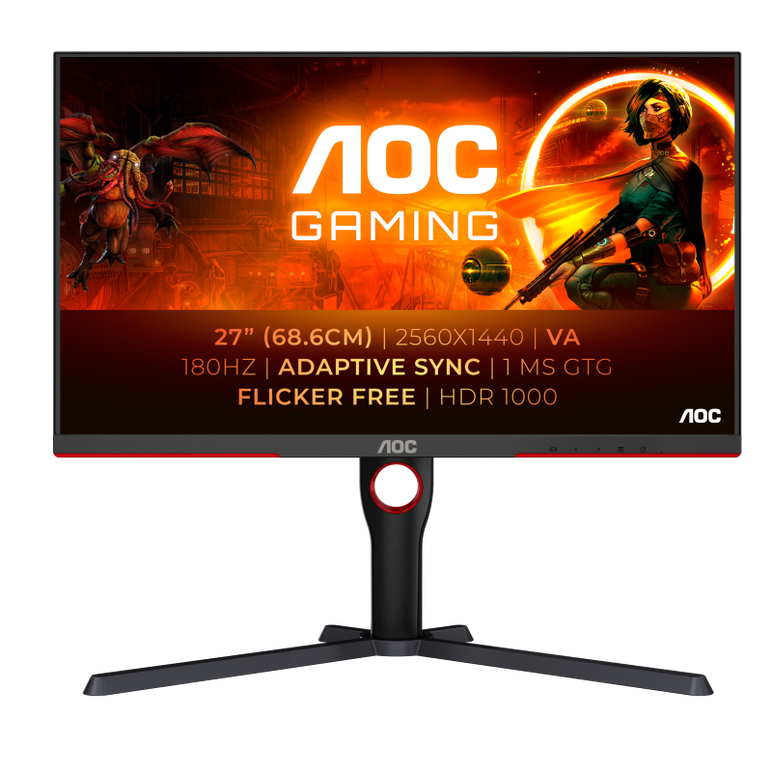 Monitor aoc 27" q27g3xmn/bk,  Monitoare LED | electropc.ro