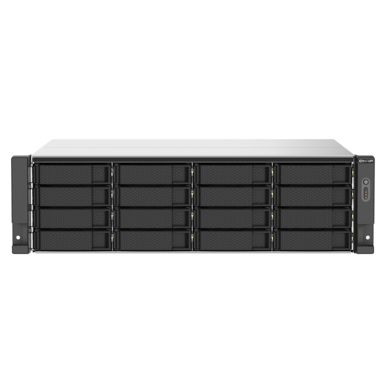 Nas qnap 1673au 16-bay, cpu amd ryzen v1000 series v1500b 4c/8t 2.2 ghz, ram 16gb (1 x 16gb) ddr4  (max. 64gb total, optional ecc ram support), 16 x 2.5"/3.5" sata 6gbps hdd (neincluse),  lan: 2 x 2.5gbe, optional 10gbe expansion via a pcie card,  usb3.2 ,  NAS | electropc.ro