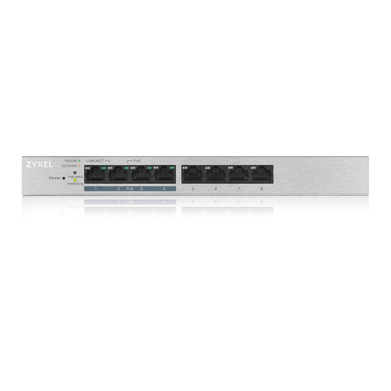 Zyxel gs1200  8-port web managed poe gigabit switch,  Switch-uri | electropc.ro
