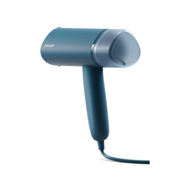 Aparat de calcat vertical cu aburi philips seria 3000 sth3010/70, 1000 w, 20 g/min, compact si pliabil, rezervor detasabil 100 ml, husa, turcoaz,  Statii de calcat | electropc.ro