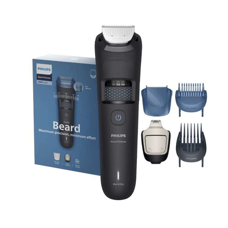 Aparat de tuns barba philips bt5775/15 cu lame integral metalice cu autoascutire, 40 de setari lungime (0,5-20 mm), autonomie 100 min, colector de par, trimmer pentru detalii, trimmer extra-lat, 2 piepteni, cablu usb incarcare,  Aparate de tuns | electropc.ro