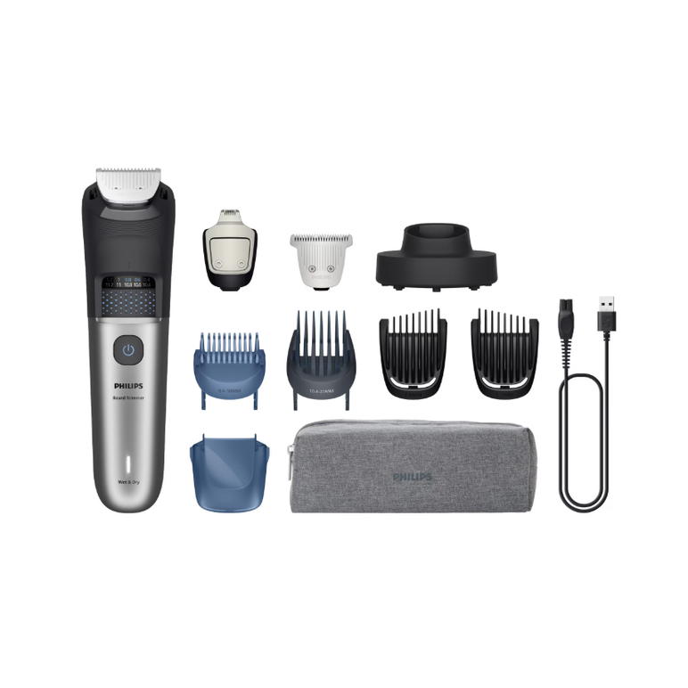 Aparat de tuns electric philips bt7670/15 seria 7000, 40 setari lungime, tehnologie beardsense, 100% rezistent la apa, husa transport, gri,  Aparate de tuns | electropc.ro