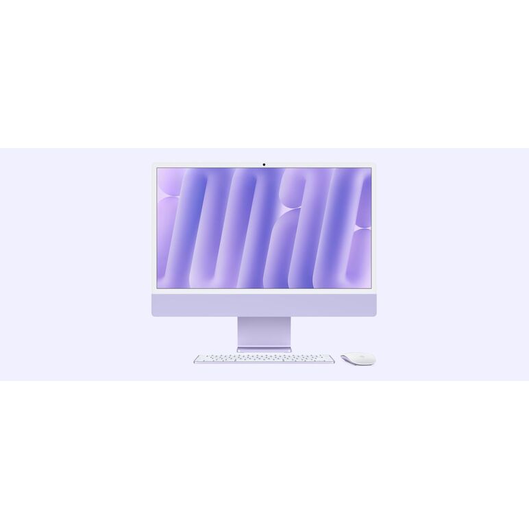 Apple imac 24" retina 4.5k/ apple m4 (cpu 8-core, gpu 8-core, neuralengine 16-core)/16gb/512gb - purple - int kb (2024),  All in one PC | electropc.ro