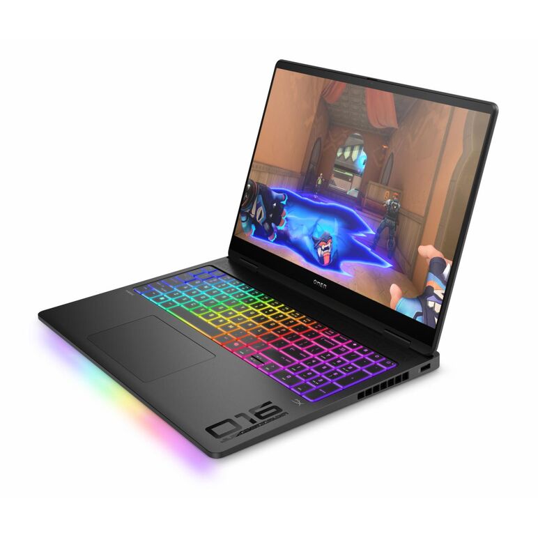 Laptop hp omen 16-ah0005nn cu procesor intel core u7-255hx 20-core (2.4ghz, up to 5.2ghz, 30mb), 16.0 inch wqxga, nvidia geforce rtx 5080 16gb, 64gb ddr5, ssd, 1tb pcie gen4 nvme, free dos, shadow black,  Laptopuri | electropc.ro