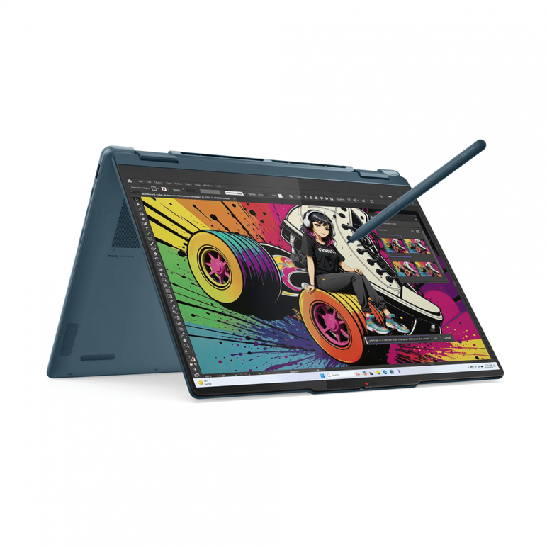 Laptop lenovo yoga 7 2-in-1 14akp10, 14" wuxga (1920x1200) oled 600nits (peak) / 400nits (typical) glossy / anti-fingerprint, 100% dci-p3, 60hz, dolby vision®, tÜv low blue light, displayhdr™ true black 500, glass, touch, amd ryzen™ ai 5 340 (6c / 12t, 2.,  Laptopuri | electropc.ro